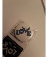 Love Wings Decorative Blue/White Shirt Button Attachable - $8.21 CAD