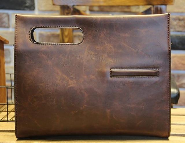 Bag Business File Document Bags Handbag Brown With Shoulder Belt - $42.64