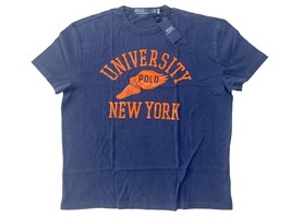 Polo Ralph Lauren Mens L Navy Blue/ Distressed New York University Logo ... - £38.93 GBP