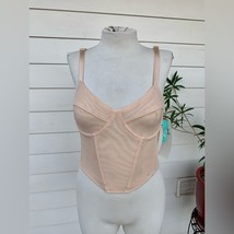 VTG y2K 2000s corset bustier top sheer net push up underwire Sexy Mono B... - $21.67