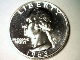 1963 Washington Quarter Gem / Superb Proof Gem / Superb Pr Nice Original Coin - $13.00