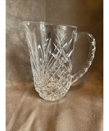 Vintage Etched Crystal Glass Pitcher Elegant Dining Beverage 1/4” thick ... - £30.67 GBP