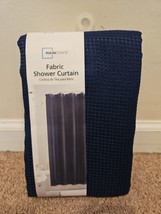 Mainstays Solid Blue Color Fabric Shower Curtain 70'' W x 72'' L New - $9.49