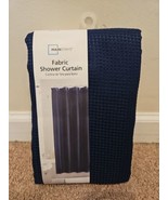 Mainstays Solid Blue Color Fabric Shower Curtain 70&#39;&#39; W x 72&#39;&#39; L New - $9.49