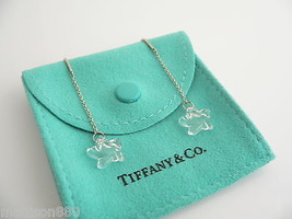 Tiffany &amp; Co Peretti Silver Rock Crystal Star Dangle Earrings Studs Gift... - £390.06 GBP