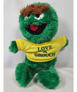 Vintage Applause Oscar the Grouch Love a Grouch Plush with Yellow Shirt ... - €17,30 EUR