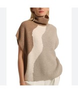 NEW With Tags Snuggle Sac Tan Beige White Wave Sweater - Women&#39;s One Size - £31.61 GBP