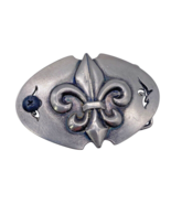 Fleur de Lis Silver Tone Metal Belt Buckle Raised Vintage New Orleans Sa... - $27.83
