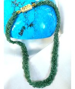 Natural Green Onyx Beads Choker, Delicate Beaded Necklace  - $86.35 CAD Natural Green Onyx Beads Choker, Delicate Beaded Necklace  - $86.35 CAD