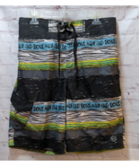 Maui and sons men 32 swim trunks board shorts black blue gray Lemon Lime - $15.58