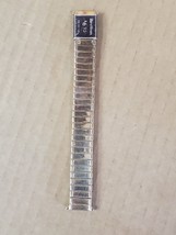 BRETTON Stainless gold stretch Band 1970s Vintage Watch Band Nos W111 - £43.86 GBP