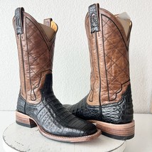 NEW Rod Patrick Mens Cowboy Boots Size 7A Black Caiman Western Boots Squ... - $940.50