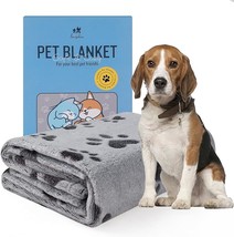 Small Fleece Dog Blankets Gift for Puppy Essential Calming Cat Bed Blanket Mediu - £6.96 GBP