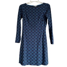 Boden Womens Shift Dress Blue Black Sz Small 4L Long Mini Geometric Boat... - £17.36 GBP