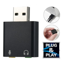 Usb 2.0 External 7.1 Channel Sound Card 3.5Mm Headphone Adapter Laptop Pc - $13.99