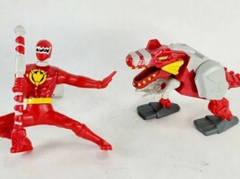 Lot of 2 Power Rangers Dino Thunder Red Tyranno Zord McDonalds Happy Meal - $142.30 MXN