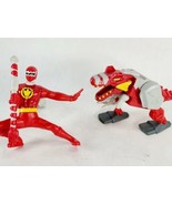 Lot of 2 Power Rangers Dino Thunder Red Tyranno Zord McDonalds Happy Meal - $7.49