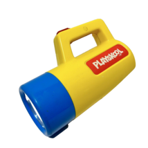 Vintage 1980s Playskool Yellow Color Changing Flashlight Red and Blue Works - $14.83