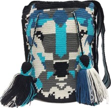 Handmade Wayuu Crochet Tote Bag, Woven Mochila, Colombian Tribal Bag, Be... - $96.04