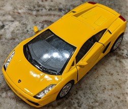 Ray Lamborghini Gallardo Yellow Exotic Toy Pull-Back Car Diecast Metal - £5.44 GBP