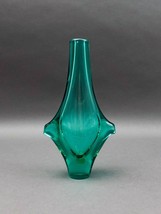 Zelezny Brod Sklo ZBS Czechoslovakia Miloslav Klinger MCM Green Art Glass Vase - £117.46 GBP