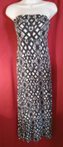 Women M  Loveappella Sleeveless Maxi Dress Geometric Printed - £13.48 GBP