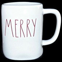 Rae Dunn Artisan Collection Assymetric Christmas Holiday Merry Coffee Mug 16 oz - £12.67 GBP