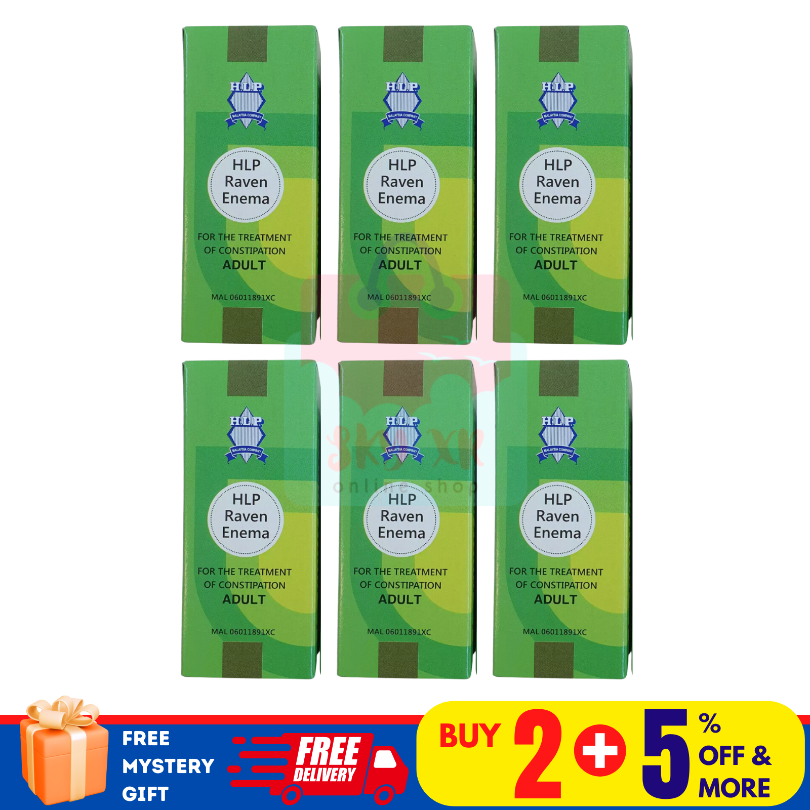 6 X HLP Raven Enema Adult 20ml X 2 Pieces Pump For Instant Constipation ... - $39.01