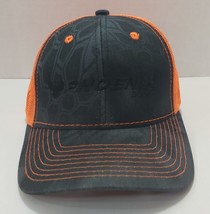 Used Phoenix Boats Mesh Trucker Hook &amp; Loop Hat Cap Black &amp; Orange - £8.70 GBP