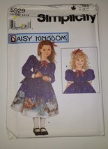Simplicity 5929 Size 5-8 Child&#39;s Dress &amp; 18&quot; Doll Dress Daisy Kingdom - £10.24 GBP
