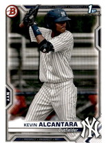 2021 Bowman Paper 1st Kevin Alcantara #BP-97 New York Yankees Prospect - £1.17 GBP