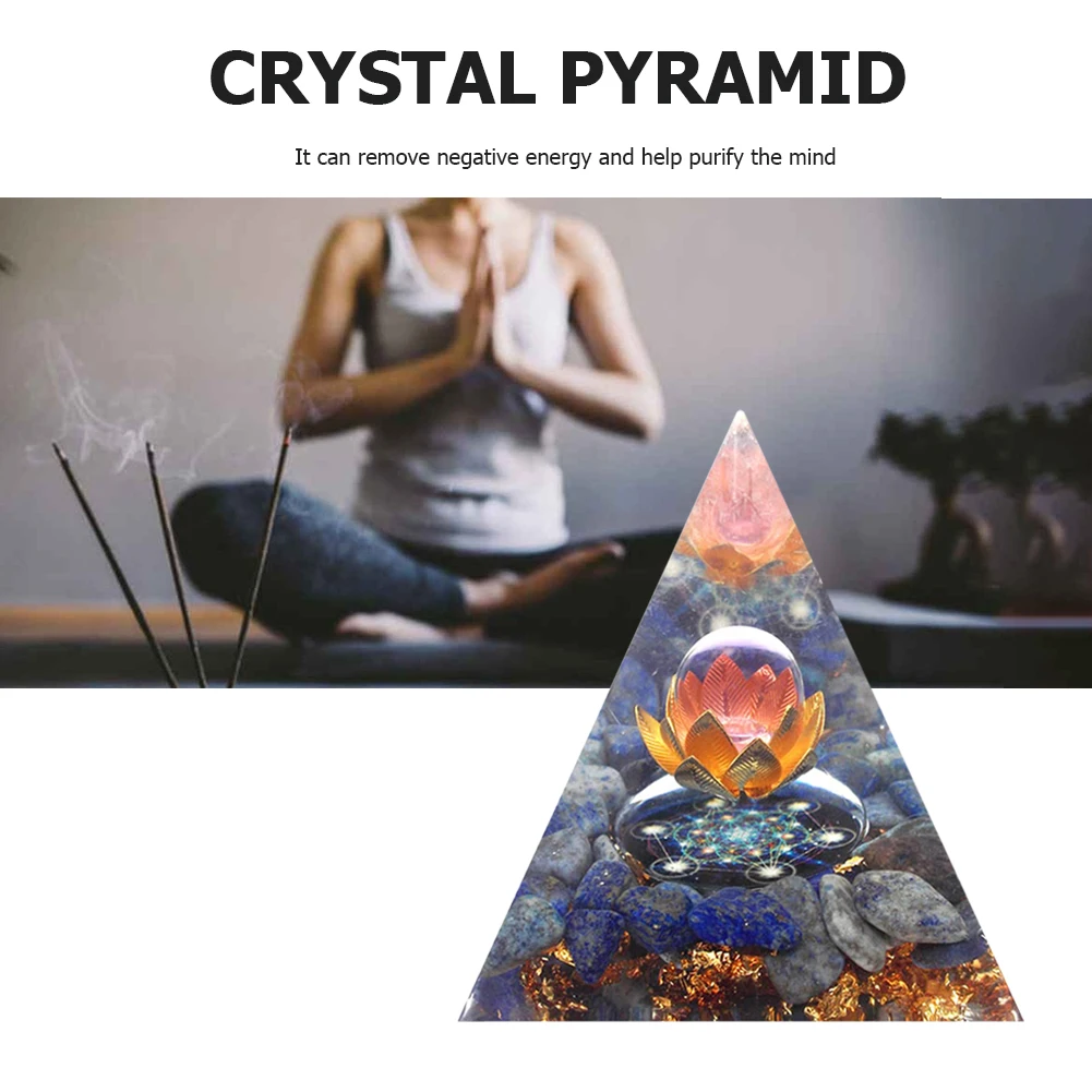House Home Handmade Orgonite Pyramid Natural Crystal Stone Orgone Energy Generat - £19.57 GBP