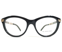 Burberry Eyeglasses Frames B 2161-Q 3001 Black Gold Nova Check Cat Eye 5... - £93.25 GBP