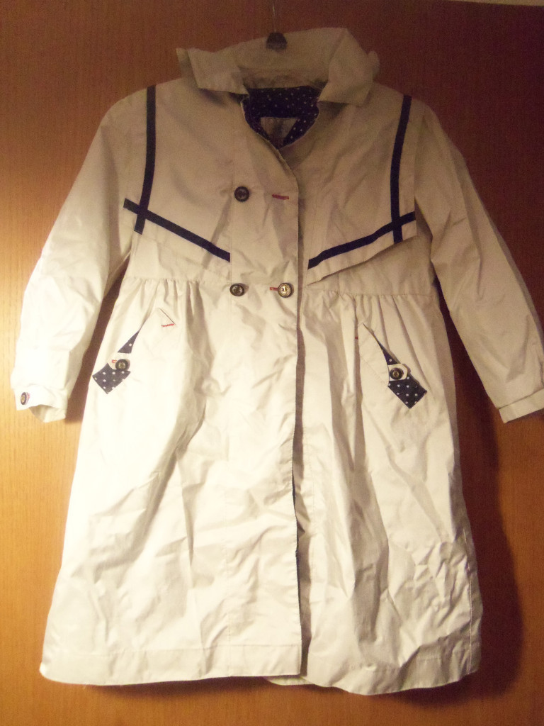  Rothschild Girl's Size 6X Spring Summer  Dress Coat Jacket White Blue Dots  - $24.99