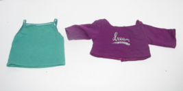 American Girl 18 Inch Doll Shirts Set of 2 Purple &amp; Blue - £9.17 GBP