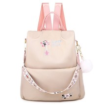 Embroidery Multifunctional Anti-theft Backpa Ox Cloth Shoulder Bags for Teenager - £22.69 GBP