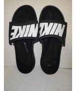 Nike Ultra Comfort 3 Slides Men&#39;s Size 14 Sandals Slip-On Black White AR... - $48.50