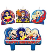 DC Super Hero Girls Candles Cake Topper Birthday Party Supplies 4 Piece ... - $6.94 CAD