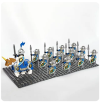 13pcs Castle Knights Silver Weapons Horse Army Lion king Building Block Fit Lego - £22.29 GBP