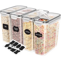 Storage - 4 Pack Airtight Food Storage Containers &amp; Cereal Dispenser For Pantry  - £29.30 GBP