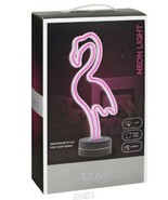 Lumi Home Flamingo Neon Decorative Light LED Double sided Cordless Hot P... - $18.99