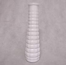 Milk Glass Bud Vase EO Brody M-147 Waffle Pattern 8.5&quot; - £17.18 GBP
