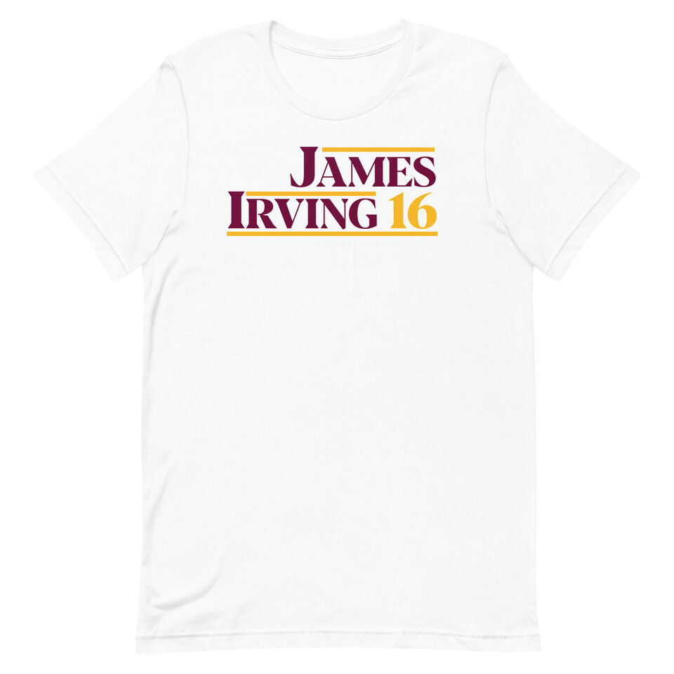 LEBRON JAMES & KYRIE IRVING Retro 2016 T-SHIRT Cleveland Basketball Cavs Champs