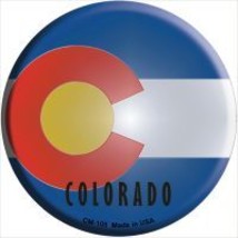 Colorado State Flag Novelty Metal Mini Circle Magnet CM-105 - £10.31 GBP