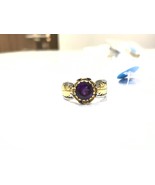Victorian ring in amethyst stone and diamonds - £252.64 GBP