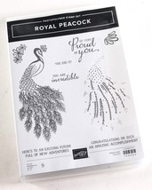 Brand New - Stampin Up &quot; Royal Peacock &quot; 9 Piece Rubber Cling Stamp Set 149464 - £21.20 GBP
