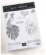 BRAND NEW - Stampin Up &quot; ROYAL PEACOCK &quot; 9 Piece Rubber Cling Stamp Set ... - £21.50 GBP