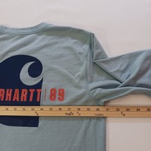 Carhartt TK5883-M Relaxed Fit Heavyweight Men's Blue Long Sleeve T-Shirt Size M image 15