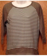 American Eagle Outfitters Womens Sz XS Light Blue Gray Striped Top - £6.95 GBP