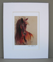 Horse Equine Art Print Signed Matted Solomon - £11.79 GBP